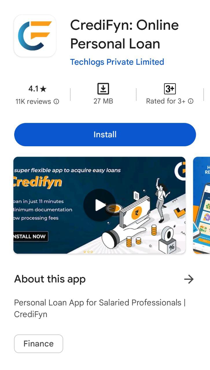 How to take loan from CrediFyn app?